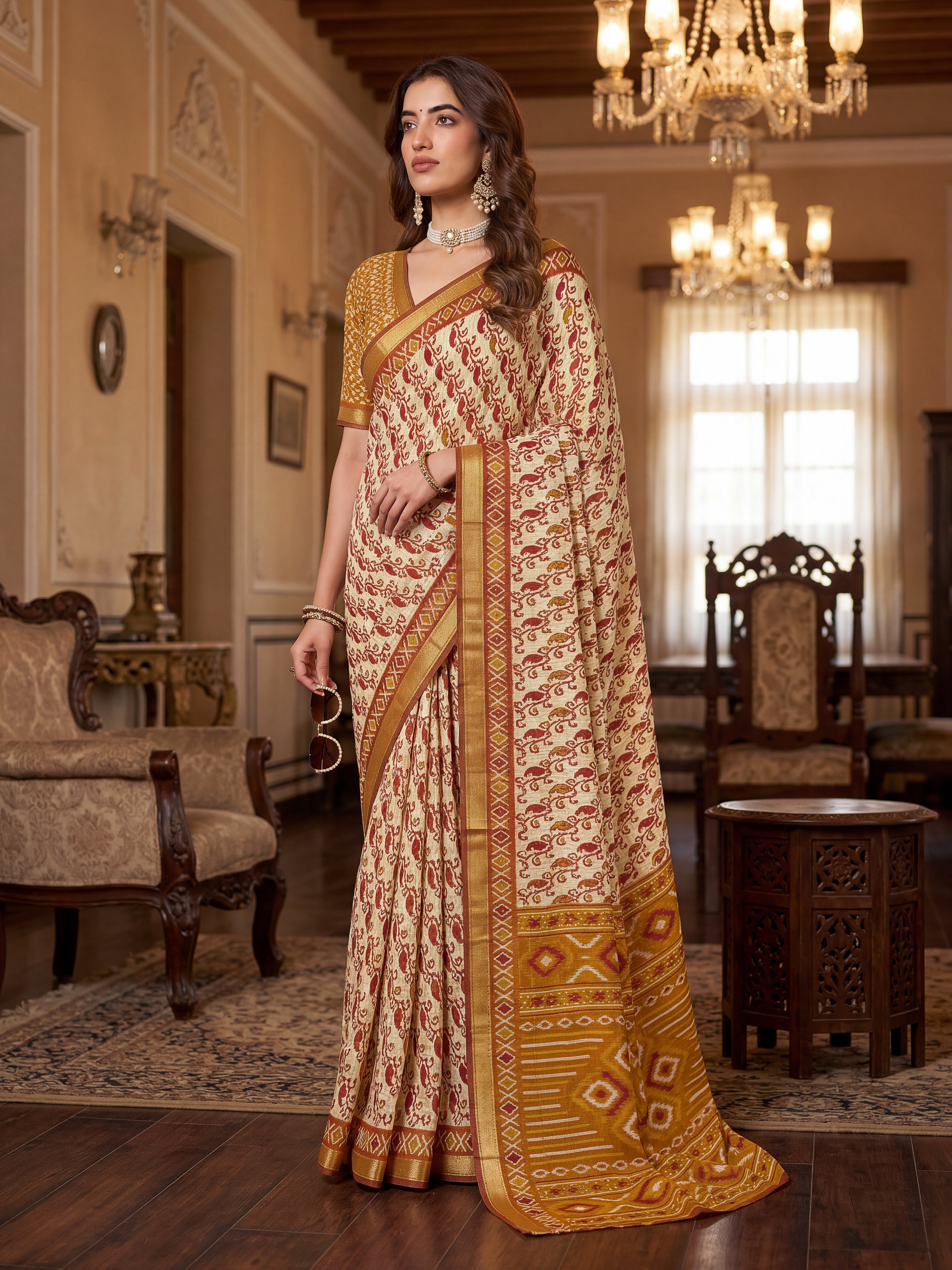 Kalamkari Printed Saree