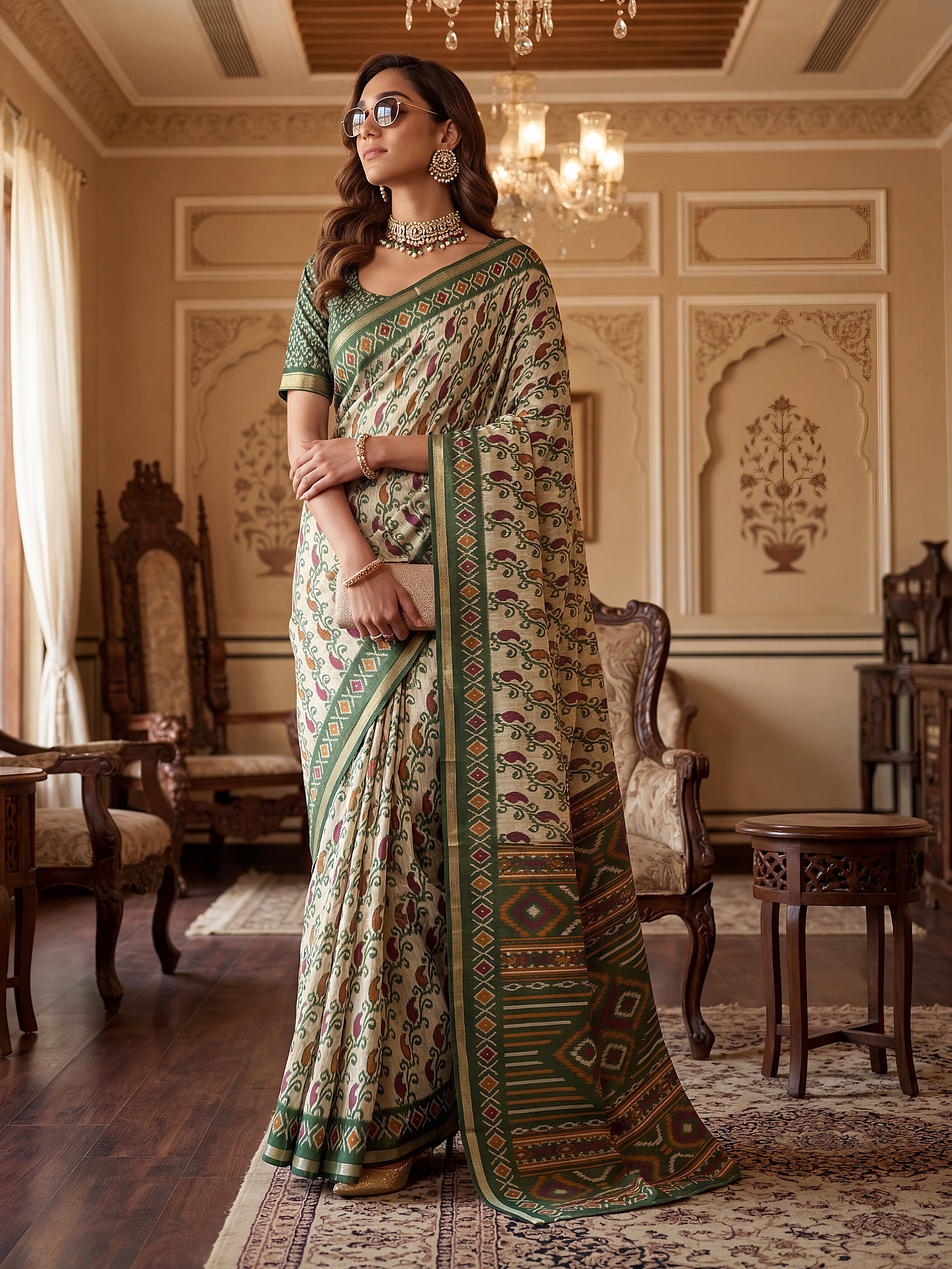 Kalamkari Printed Saree