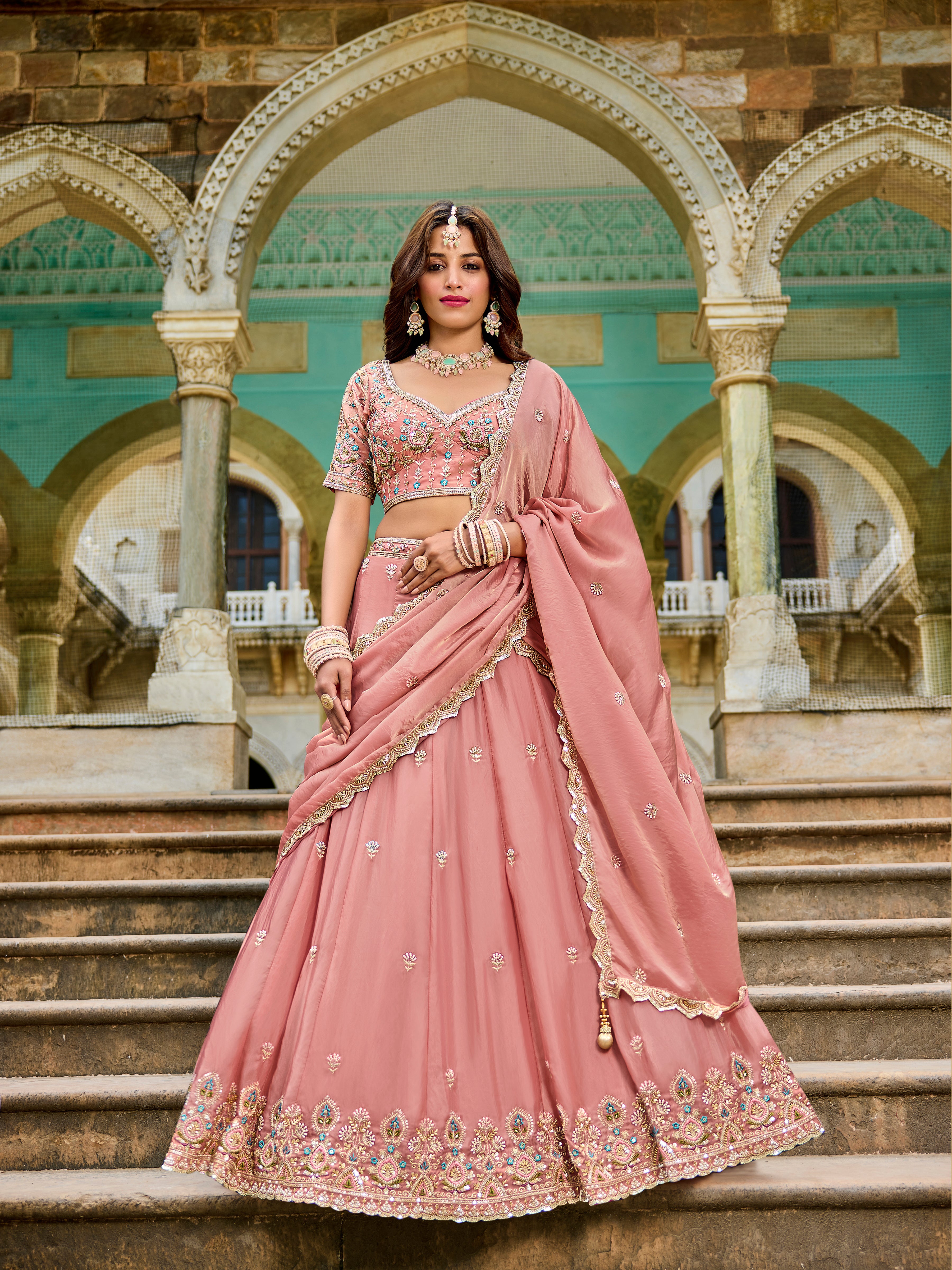 Blush Pink Lehenga  – Wedding & Party - Krishree