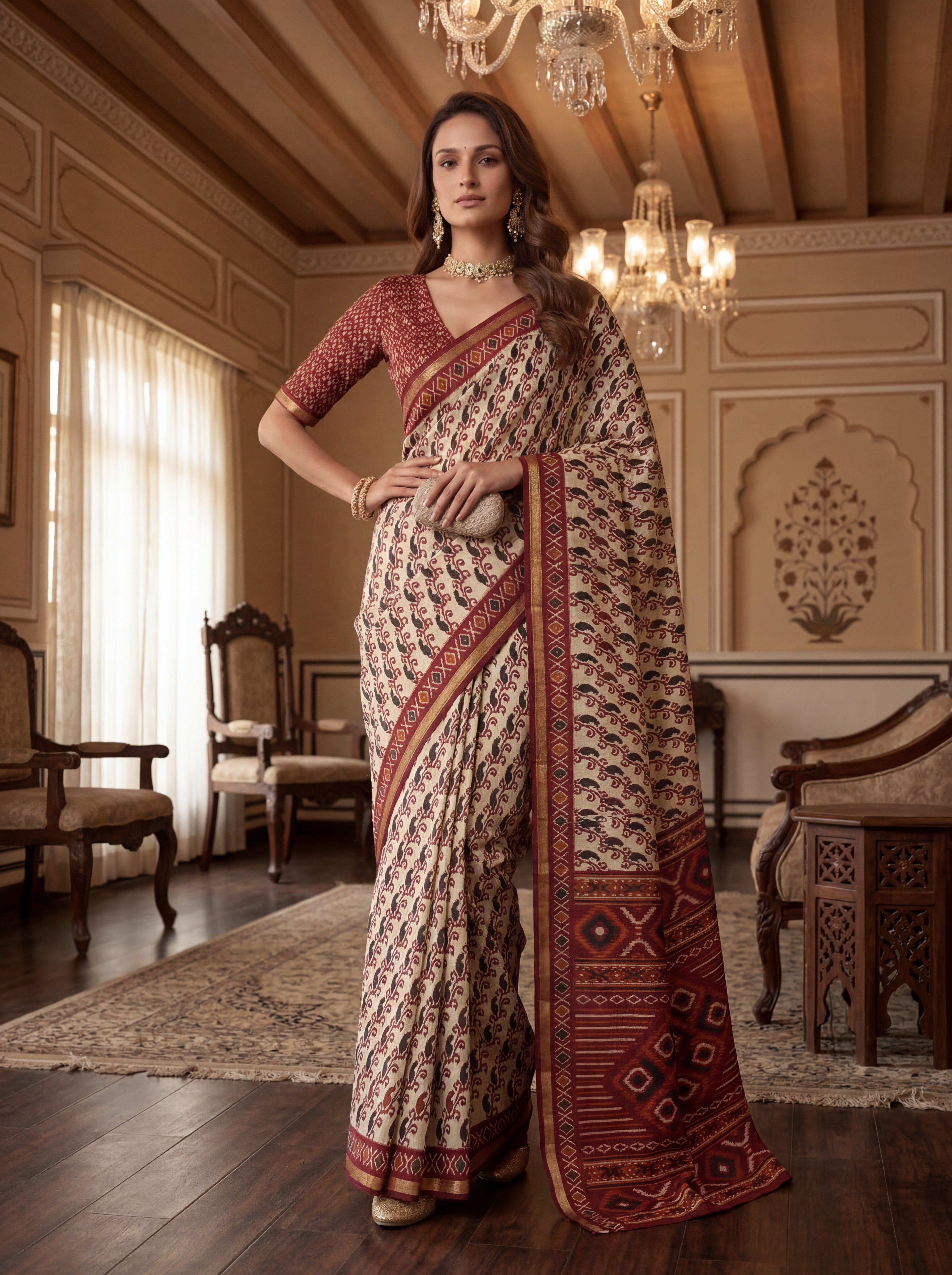 Kalamkari Printed Saree