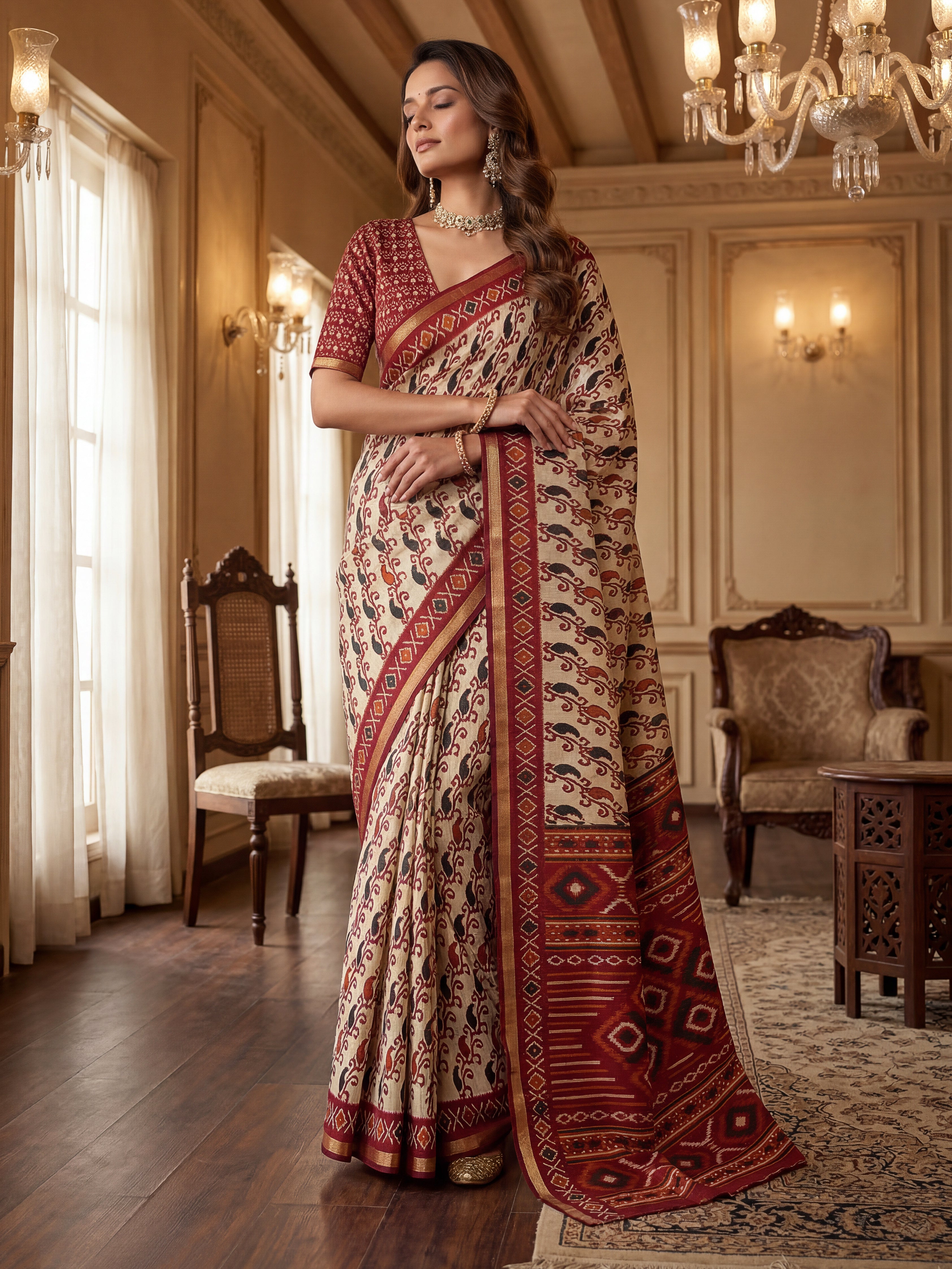 Kalamkari Printed Saree