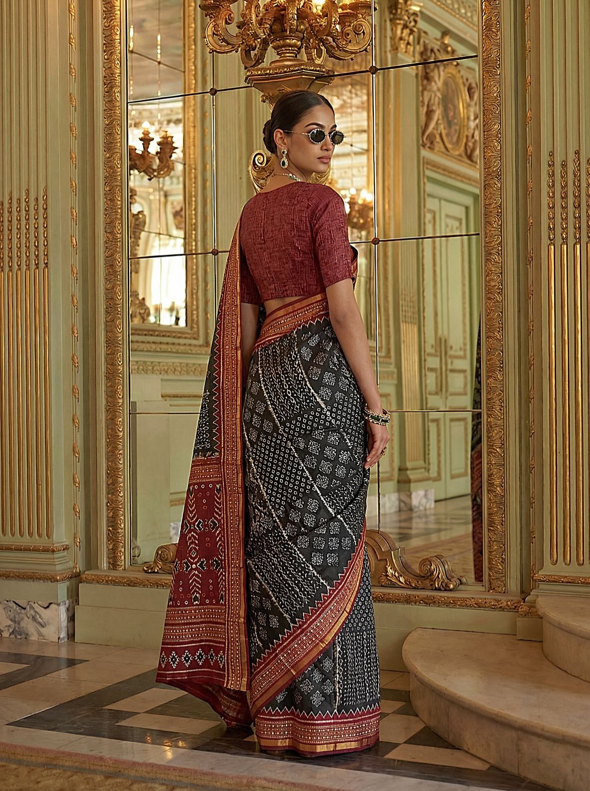 Traditional Woven Motif Saree