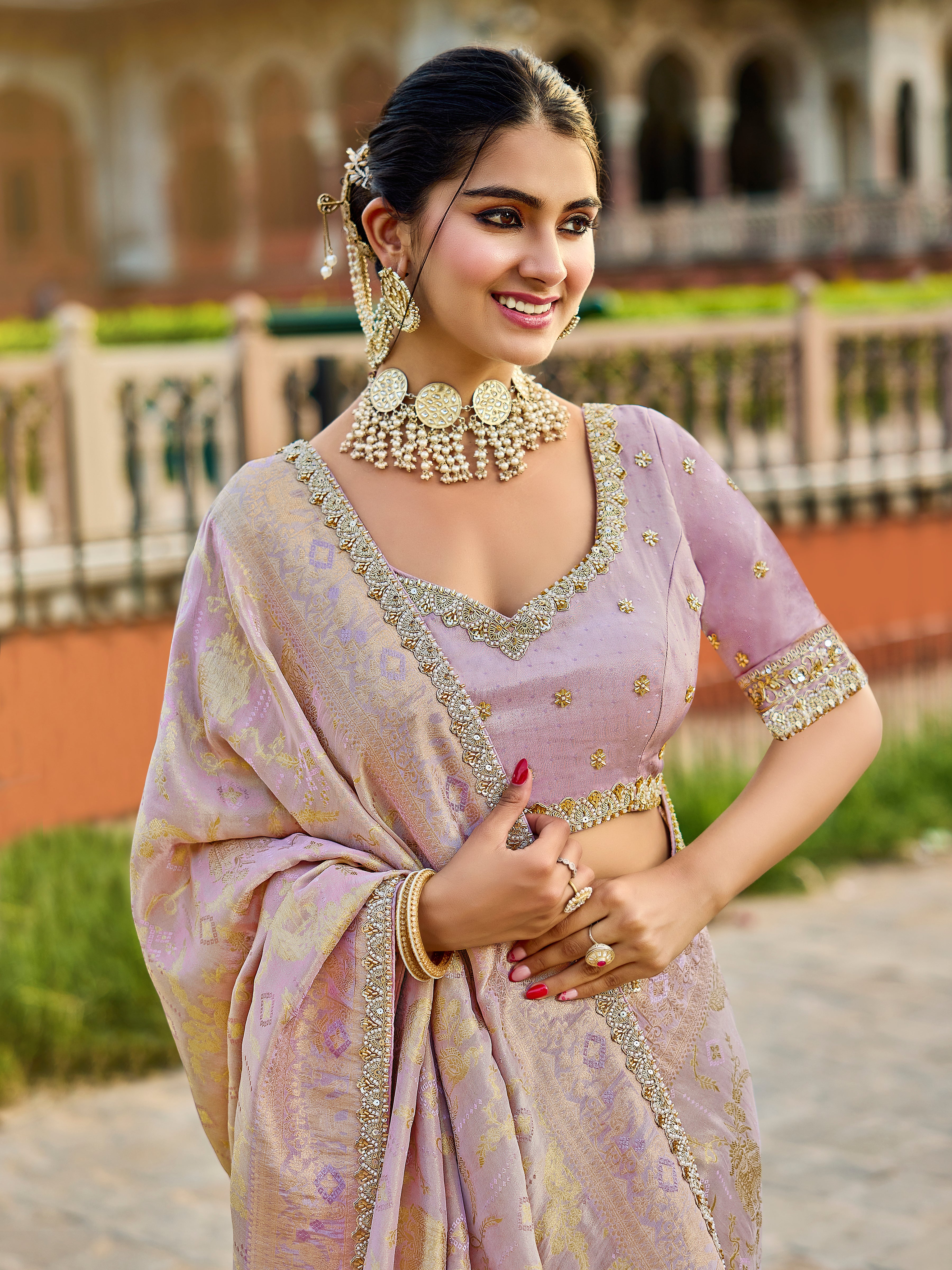 Vibrant Fuchsia Viscose Saree - Krishree