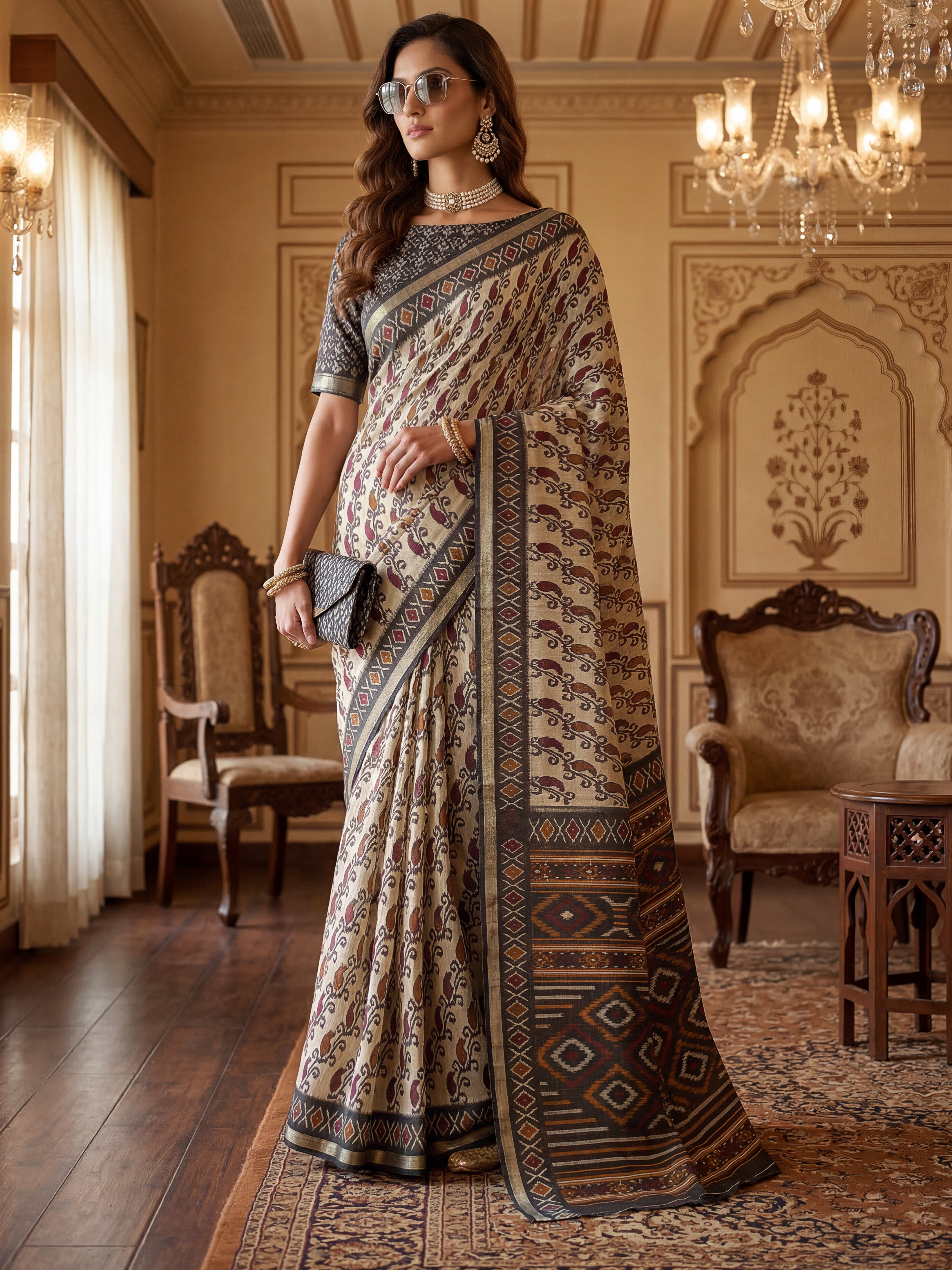 Kalamkari Printed Saree