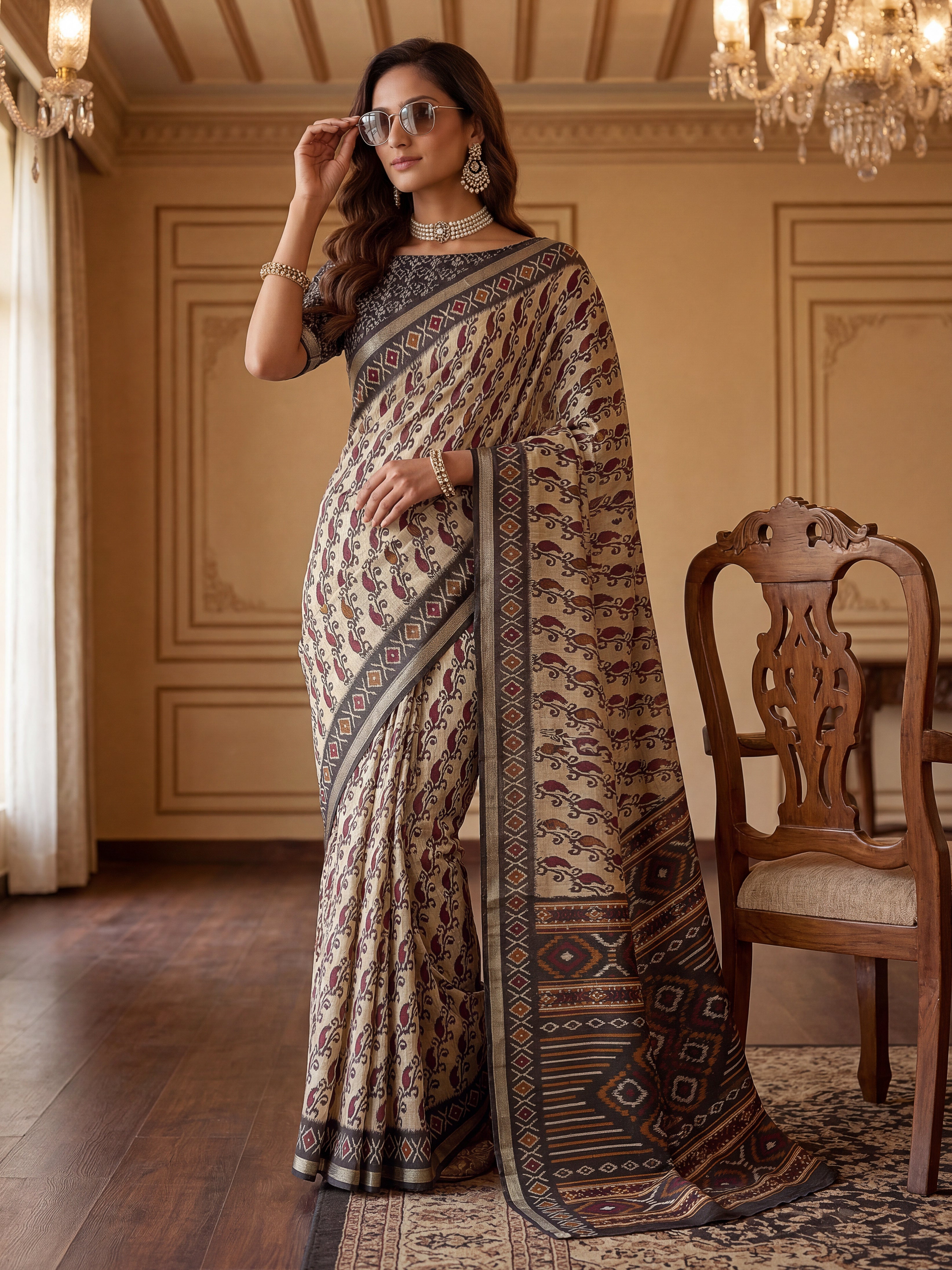 Kalamkari Printed Saree