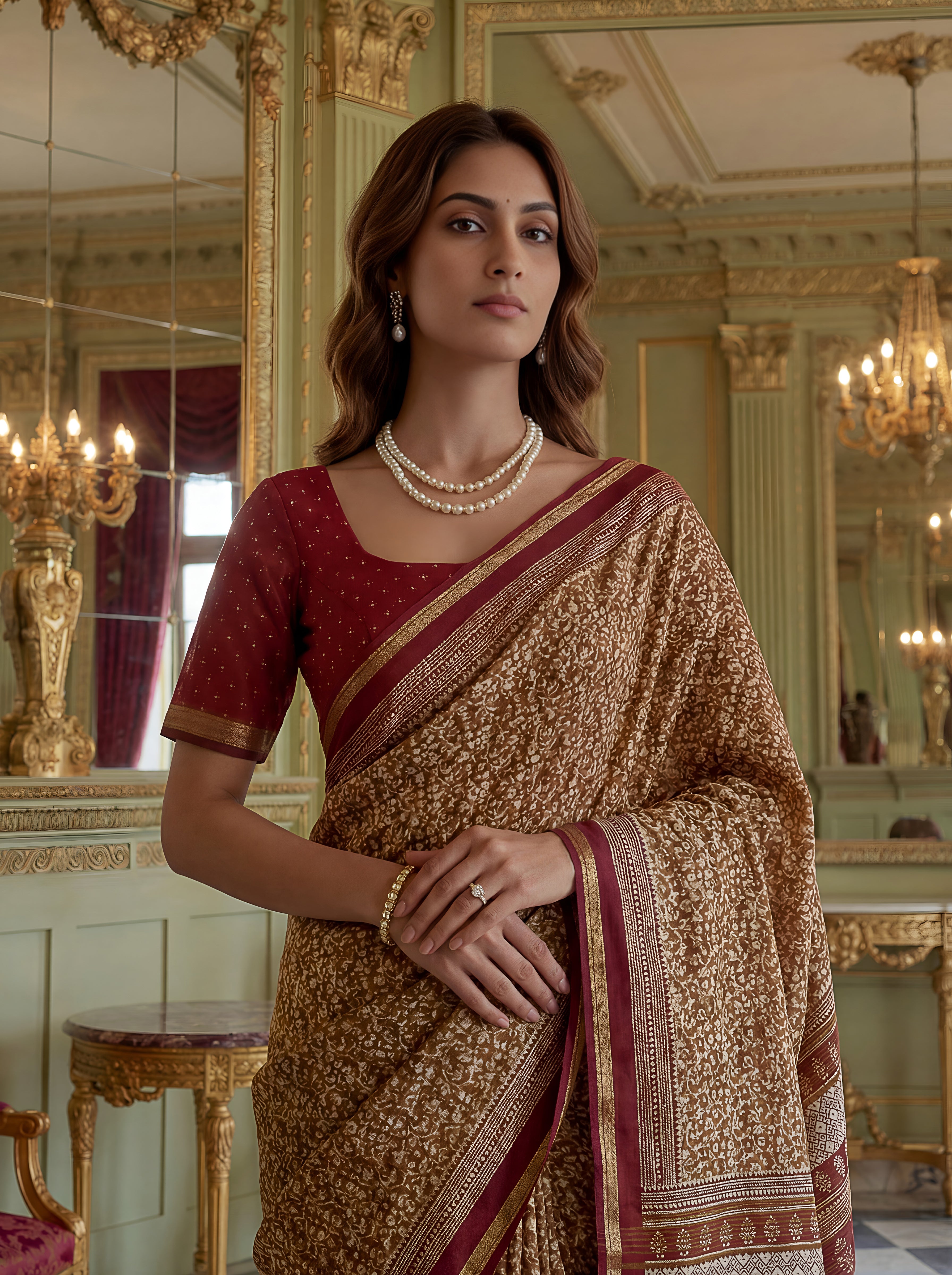 Traditional Woven Motif Saree