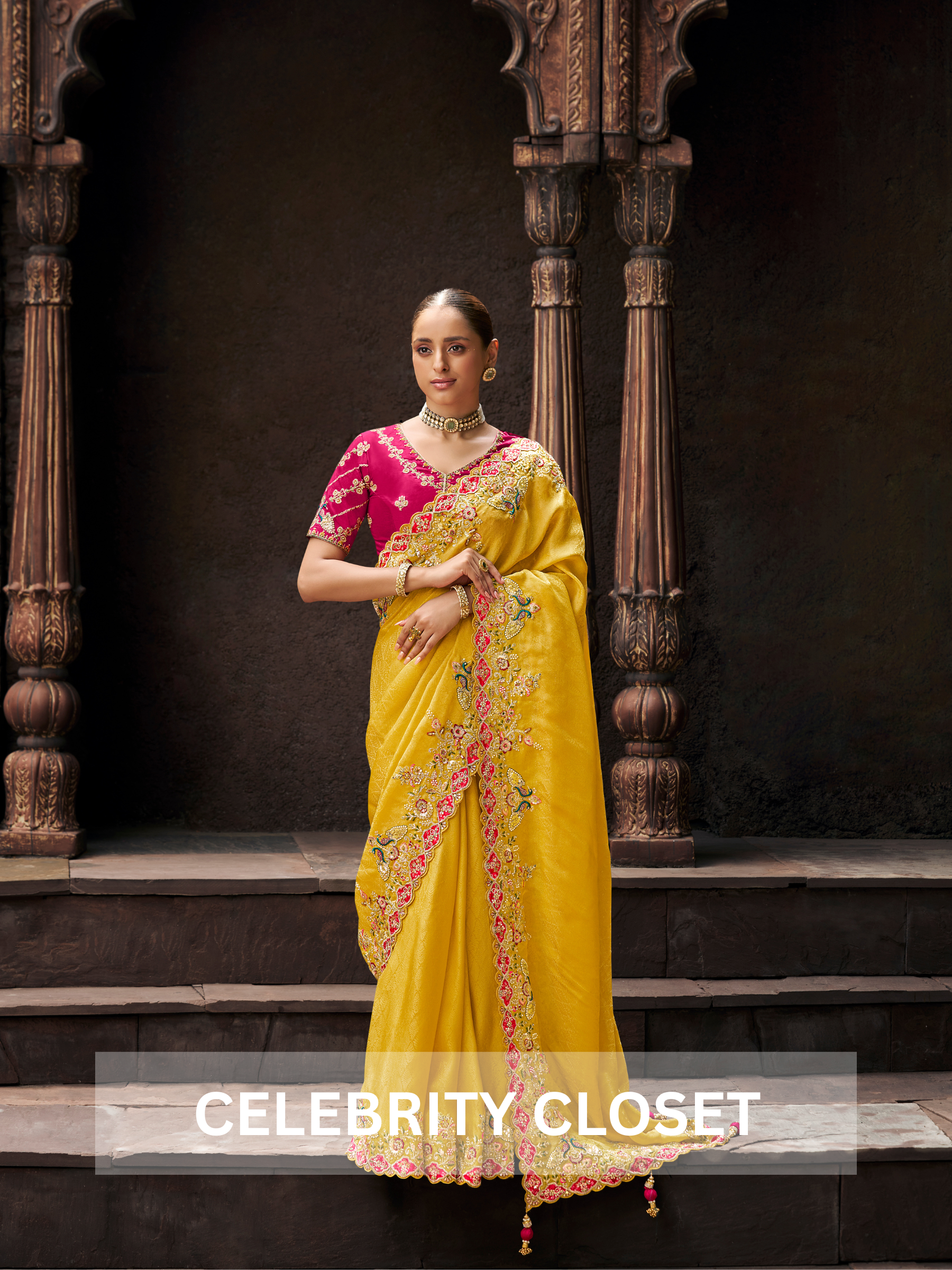 Blossom Pink Designer Saree – Traditional Beauty Redefined - Krishree